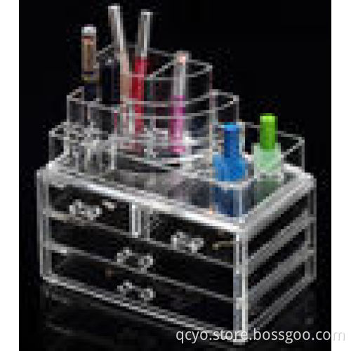 8 Compartment Acrylic Cosmetic and Jewelry Organizer,makeup storage